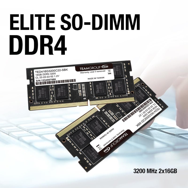 TEAMGROUP Elite DDR4 16GB Single 3200MHz PC4-25600 CL22 Unbuffered Non-ECC 1.2V SODIMM 260-Pin Laptop Memory Module Ram Upgrade -TED416G3200C22-S01 - Image 5