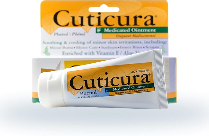 cuticura Medicated Ointment 1oz - Best Medicated Ointment Cream to Cure Minor Burns, Minor Cuts, Sunburn, Insect Bites and More (3 Pack)
