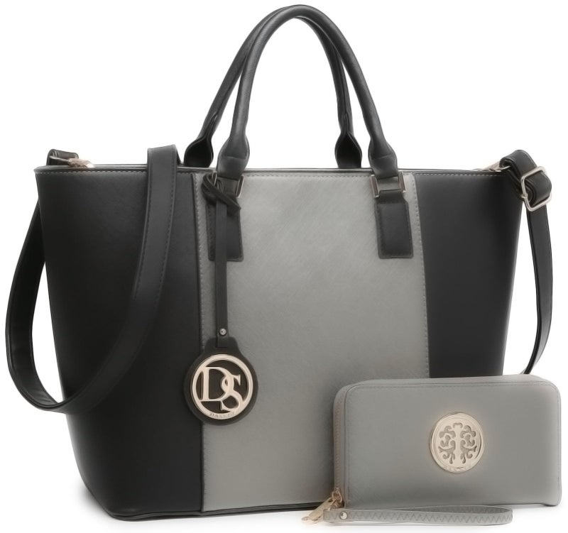 DASEIN حقيبة داسين النسائية الكبيرة حقيبة ساتشيل حقيبة يد حقيبة كتف حقيبة عمل حقيبة هوبو مع محفظة متطابقة - Image 1