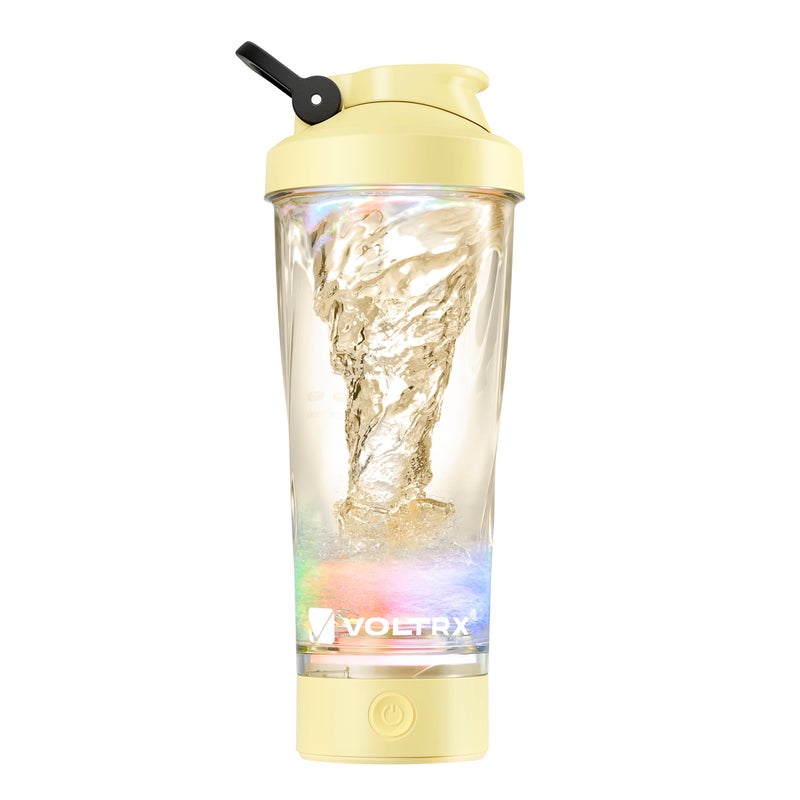 VOLTRX Electric Shaker Bottle - VortexBoost Portable USB C Rechargeable Protein Shake Mixer, Shaker Cups for Protein Shakes and Meal Replacement Shakes, BPA Free, Waterproof, Colored Light Base, 24 oz - Image 1
