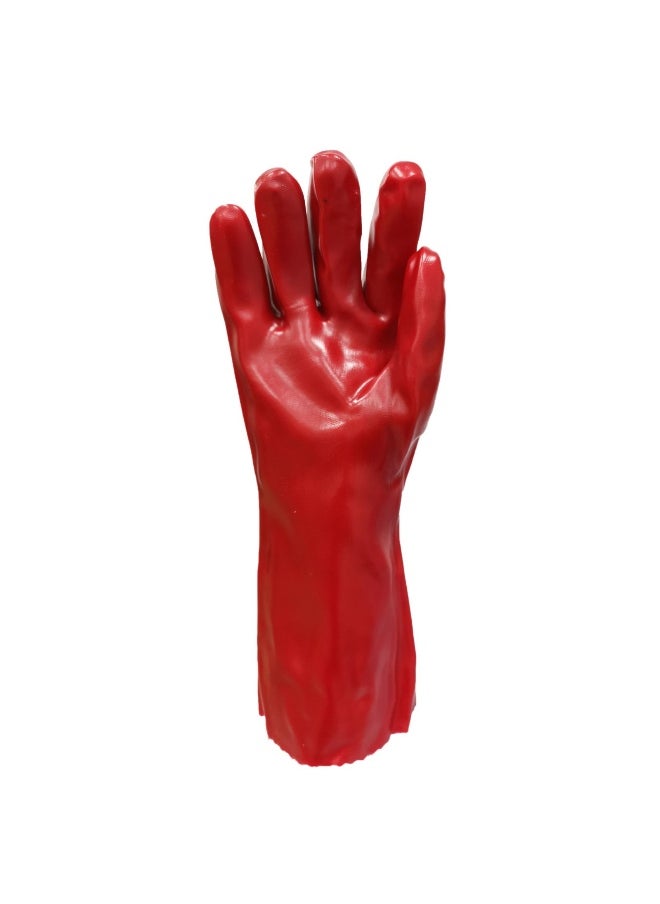 TAHA SAFETY - TAHA SAFETY BRAGG Safety Gloves – 35 CM Chemical Resistant Gloves for Handling Chemicals, Acids, and Solvents | Red | 1 Pair - Image 1