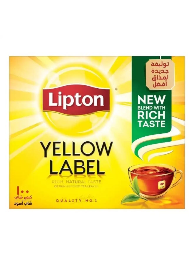 Lipton Yellow Label Black Tea New Blend With Rich Taste 200gms- 100pcs