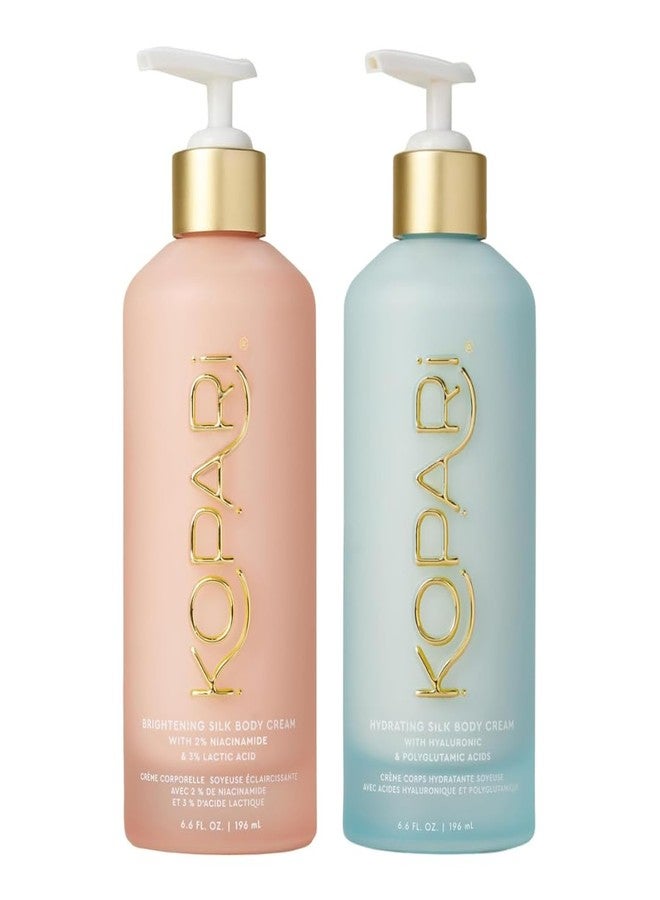 Kopari Silk Renewal Body Duo - Includes Brightening Silk Body Cream & Hydrating Silk Body Cream, Revitalizes Dry Dull Skin While Adding Radiance and Moisture - Image 1