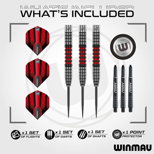 Winmau Darts Joe Cullen Special Edition 21g 90 Tungsten Darts Set Professional Steel Tip Dart Set with Dart Flights and Shafts - Image 3
