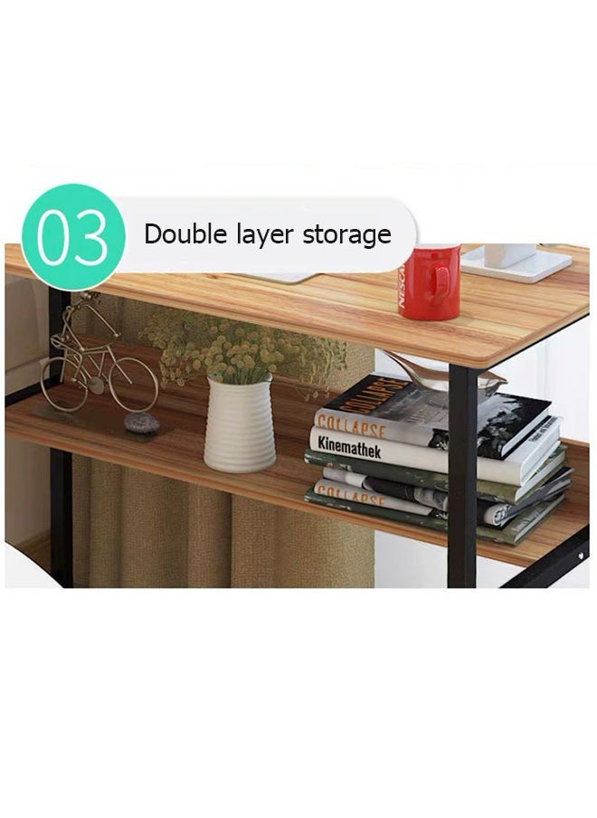 Generic Computer Desk Home Office Desk Writing Desk Work Table with Storage Shelf for Home Office  - Image 5