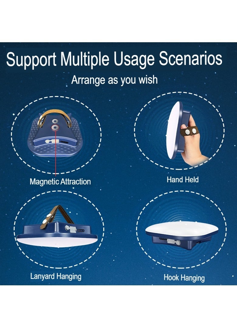 LED Camping Lantern, Portable Rechargeable Camping Strong Light, Waterproof Magnet Zoom Outdoor Torch, Durable High Brightness Tent Lantern For Outdoor Camping, (1pc, Blue) - Image 5