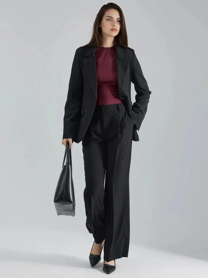 HICCUP Black Slim Fit Blazer Jacket for Women | Best Price UAE