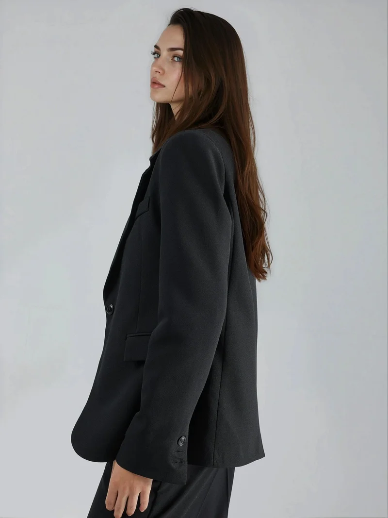 HICCUP Black Slim Fit Blazer Jacket for Women | Best Price UAE