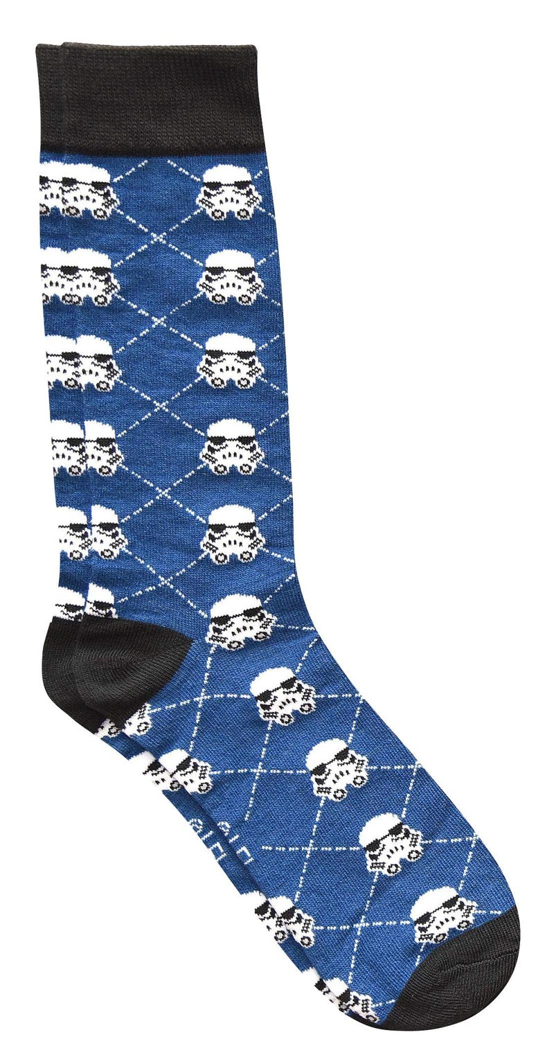 STAR WARS Darth Vader/Stormtrooper Argyle Men's Crew Socks 4 Pair Pack - Image 2