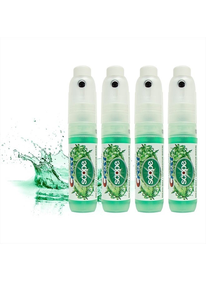 Crest Scope | One 4-Pack of Mint Breath Mist Sprays (4 Total Sprays) - 0.24 Ounce (7mL) - Made in an FDA Audited USA Facility - Image 1