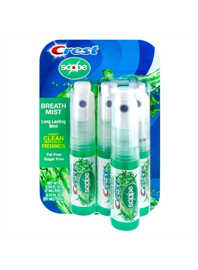 Crest Scope | One 4-Pack of Mint Breath Mist Sprays (4 Total Sprays) - 0.24 Ounce (7mL) - Made in an FDA Audited USA Facility - Image 3