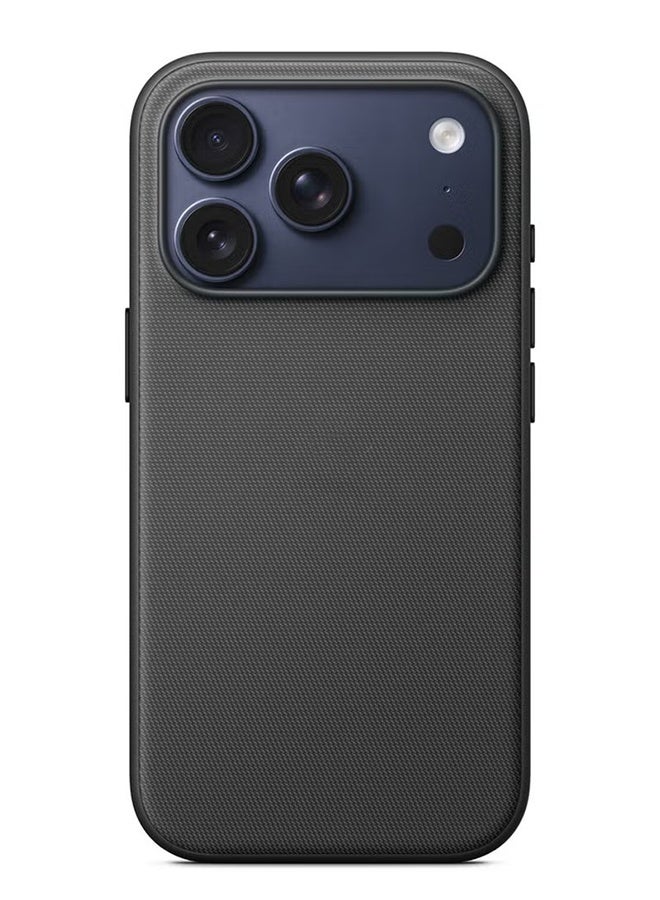 HAVEN iPhone 17 Pro Silicone Case, Fiber Woven, Ultra Slim Shockproof Fall-resistant Back Cover Full Body Protection, Easy to Disassemble - Black - Image 2