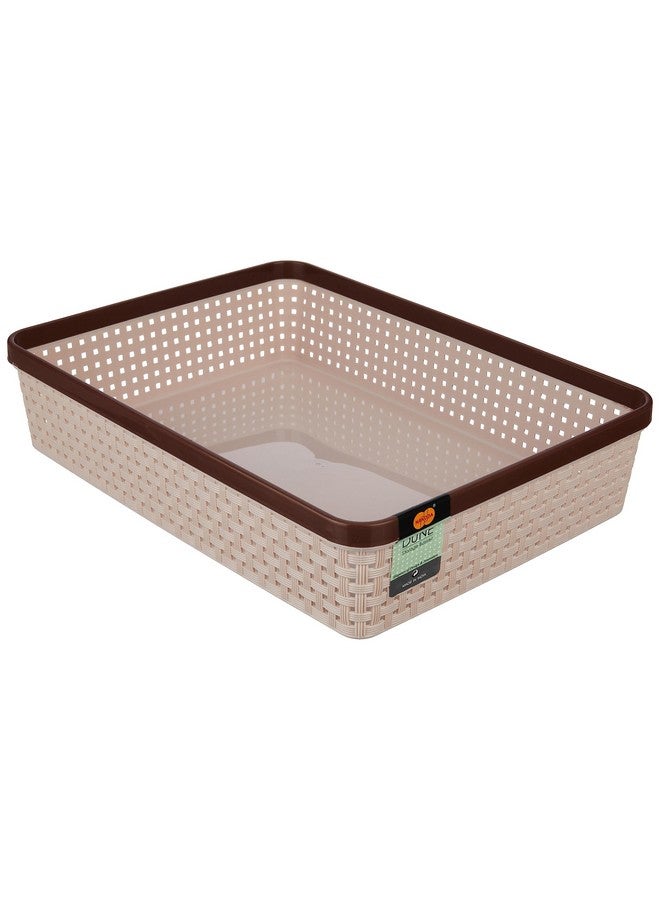 Nakoda Plastic 444 Dune Storage Basket Without Lid Multipurpose Use For Kitchen & Home Organiser Box For Fruits Vegetables, Toys, Stationary Items, Color May Vary, Rectangular - Image 2