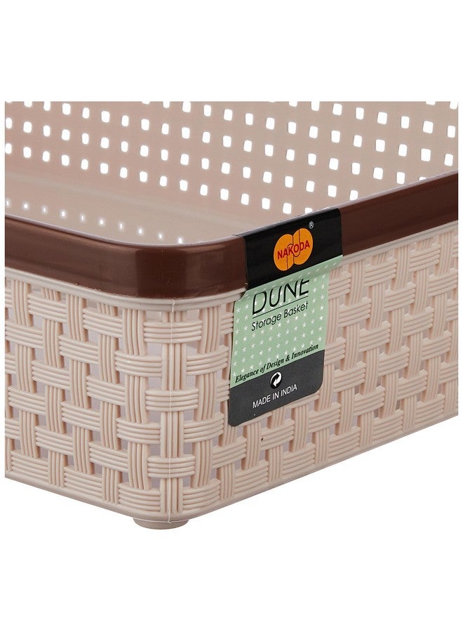 Nakoda Plastic 444 Dune Storage Basket Without Lid Multipurpose Use For Kitchen & Home Organiser Box For Fruits Vegetables, Toys, Stationary Items, Color May Vary, Rectangular - Image 3