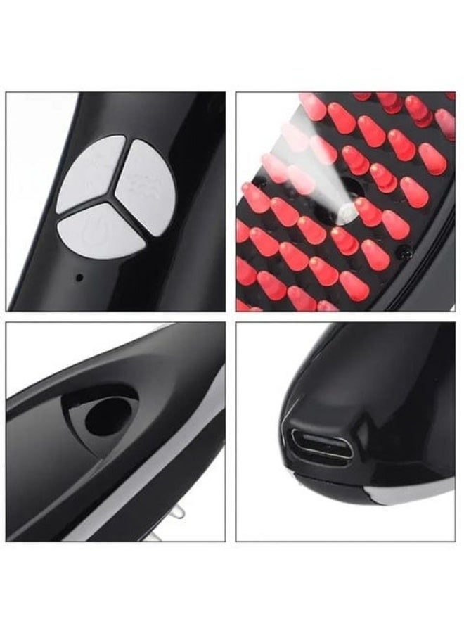 فرشاة تدليك فروة الرأس ثلاثية الأبعاد 3 في 1 | تقنية الضوء الأحمر والترطيب بالموجات فوق الصوتية - Image 2