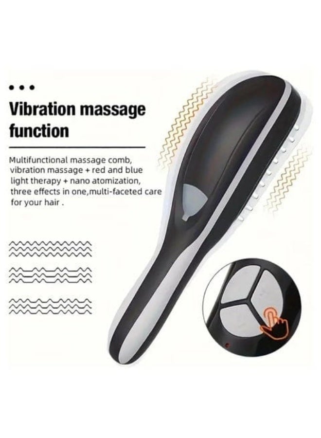 فرشاة تدليك فروة الرأس ثلاثية الأبعاد 3 في 1 | تقنية الضوء الأحمر والترطيب بالموجات فوق الصوتية - Image 4