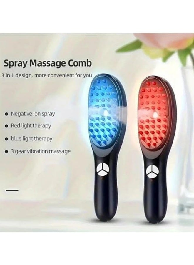 فرشاة تدليك فروة الرأس ثلاثية الأبعاد 3 في 1 | تقنية الضوء الأحمر والترطيب بالموجات فوق الصوتية - Image 5