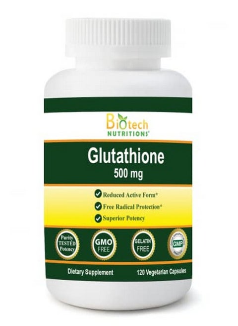 glutathione 500 mg 120 capsules Biotech Nutritions Vegetable | Best Price KSA sl basic