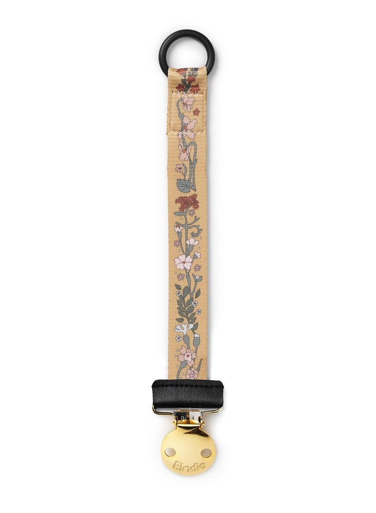 Elli Junior Elodie Details - Pacifier Clip - Golden Vintage Flower - Image 1
