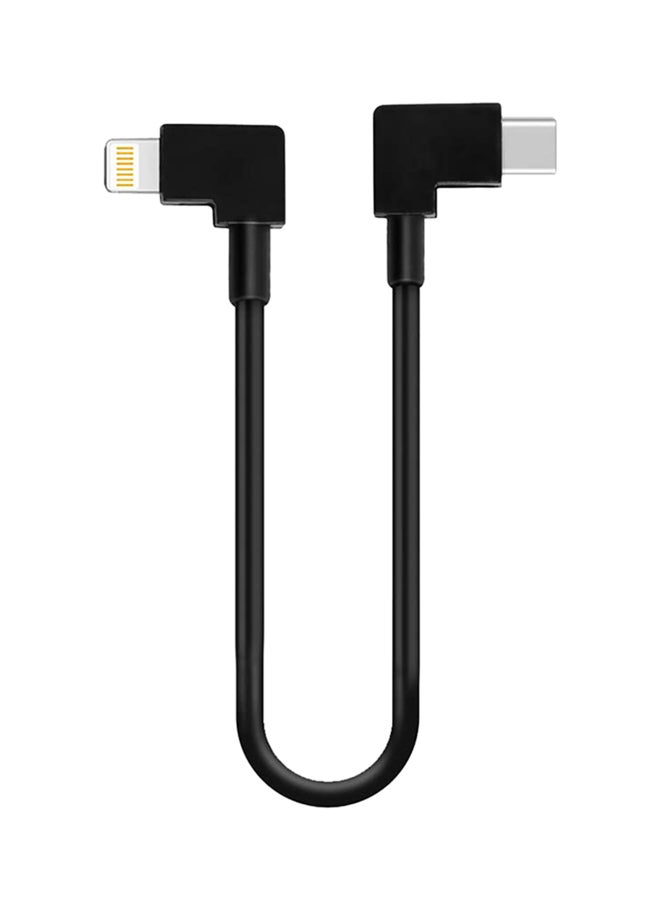 Type-C To Lightning Port Data Sync Cable Black - Image 1