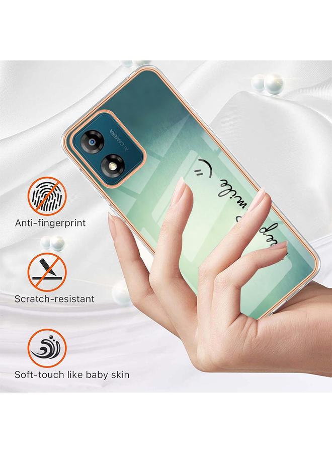 اس-توب جراب لهاتف Motorola Moto E13، جراب IMD مزدوج الجوانب من الرخام المطلي بالكهرباء - Image 5