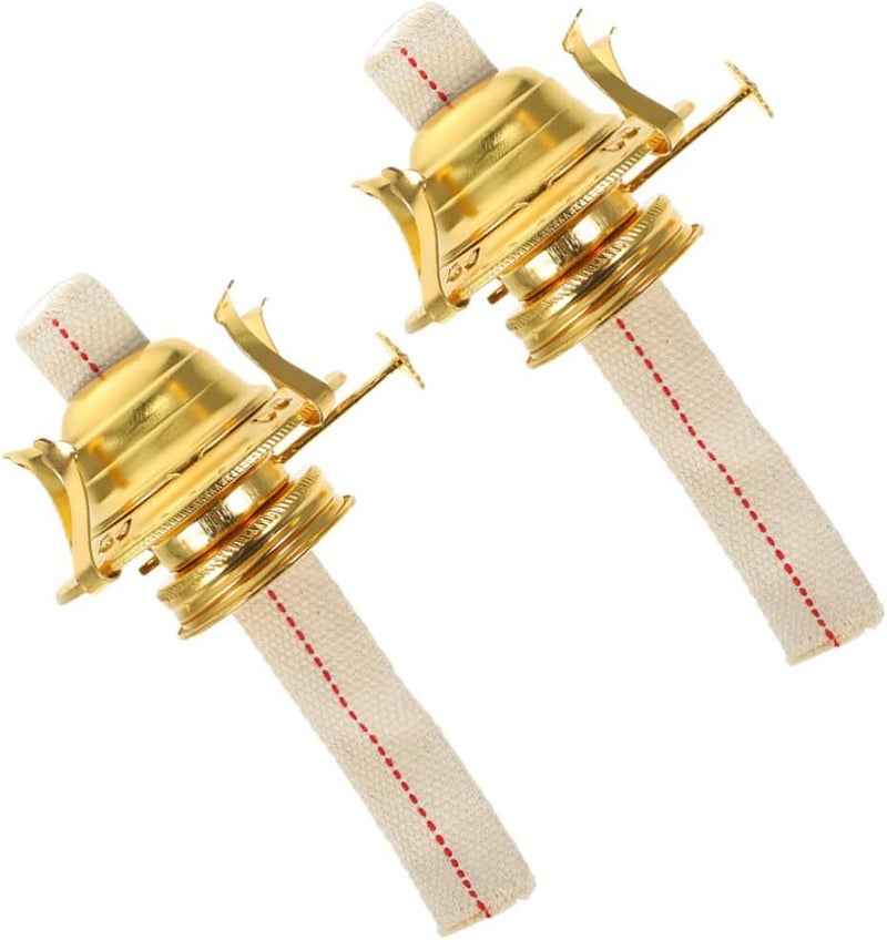 VOSAREA 2pcs Retro Kerosene Lamp Burner Brightness Holder for Oil Lamps Fit for Wick for Indoor and Outdoor Use - Image 1