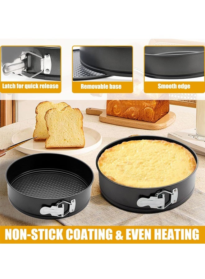 12 بوصة Springform Cheesecake Pan مع القاع القابل للإزالة، الخبز القالب، الكعكة المستديرة المقاومة للتسرب الخبز Pan - Image 4
