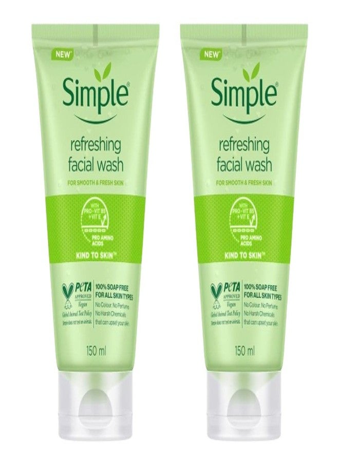 Simple refreshing facial gel wash 150 ml 5.1 oz (pack of 2) (2) - Image 1