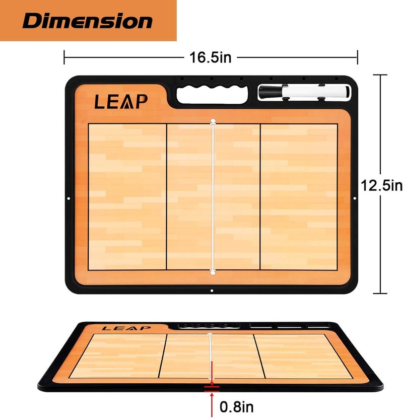 LEAP Coach Board Premium Tactical Clipboard Two Sides with Full & Half Court Dry Erase Marker Board for Basketball, Baseball, Soccer, Football, Hockey - Image 3