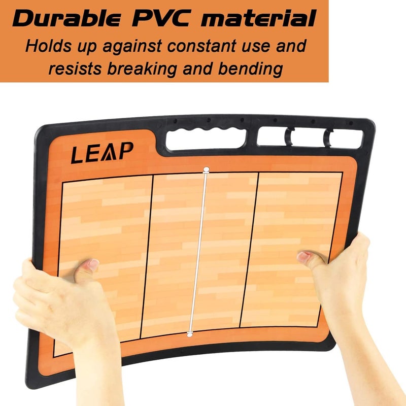 LEAP Coach Board Premium Tactical Clipboard Two Sides with Full & Half Court Dry Erase Marker Board for Basketball, Baseball, Soccer, Football, Hockey - Image 5