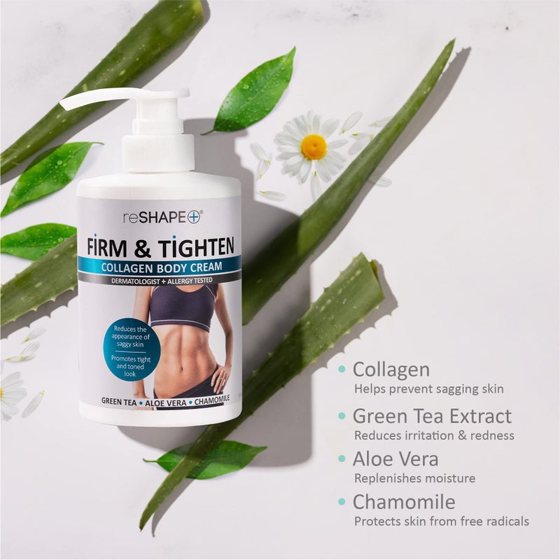 Reshape+ Collagen Cream Skin Care Face Lotion & Body Lotion For Dry Skin | Skin Tightening Cream Collagen Firming Lotion Body Moisturizer Lifts, Firms, & Tightens For Younger Looking Skin, 15 Fl Oz - Image 3