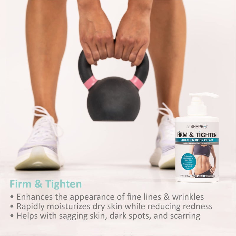 Reshape+ Collagen Cream Skin Care Face Lotion & Body Lotion For Dry Skin | Skin Tightening Cream Collagen Firming Lotion Body Moisturizer Lifts, Firms, & Tightens For Younger Looking Skin, 15 Fl Oz - Image 2