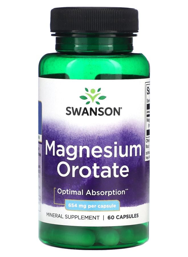 Magnesium Orotate 654 mg 60 Capsules