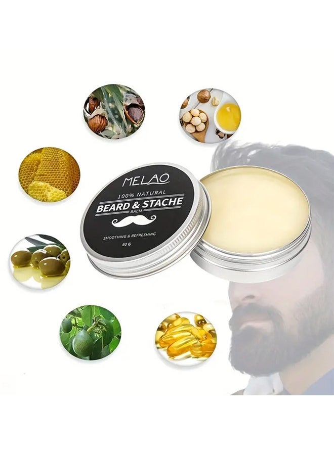 MELAO - MELAO Shaving Cream Beard Wax Beard Cream Moisturizing Nourishing Care Beard Wax Shaping - Image 1