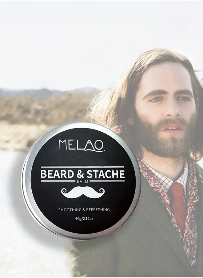 MELAO - MELAO Shaving Cream Beard Wax Beard Cream Moisturizing Nourishing Care Beard Wax Shaping - Image 1