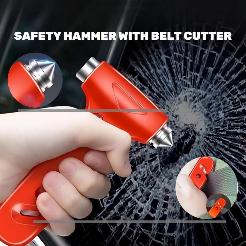 WORKKOOL Emergency Breakdown Kit with Warning Triangle, Safety Hammer, and 2 Hi-Vis Reflective Vests - Image 3