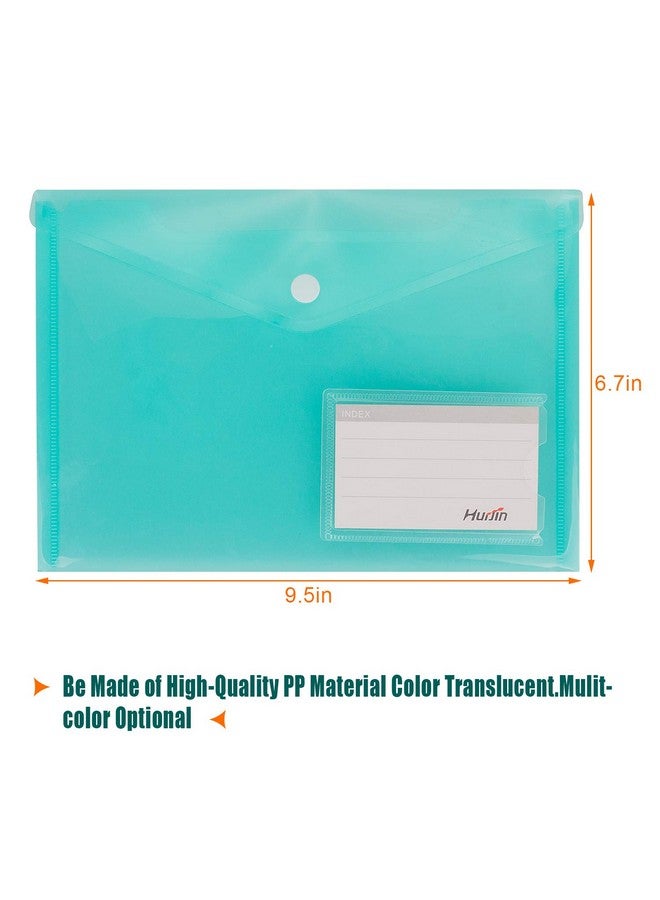 Acrux7 24Pcs A5 Poly Envelope Folders A5 Plastic Envelopes With Snap Closure Clear A5 Document Storage Folder With Pockets For School Home Work And Office Organization Multicolored - Image 2