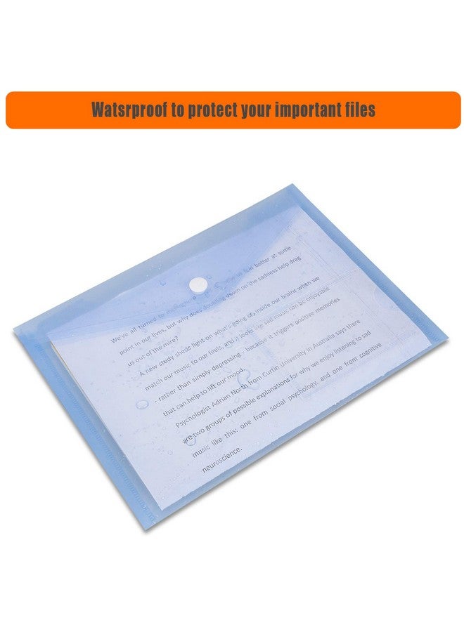 Acrux7 24Pcs A5 Poly Envelope Folders A5 Plastic Envelopes With Snap Closure Clear A5 Document Storage Folder With Pockets For School Home Work And Office Organization Multicolored - Image 4