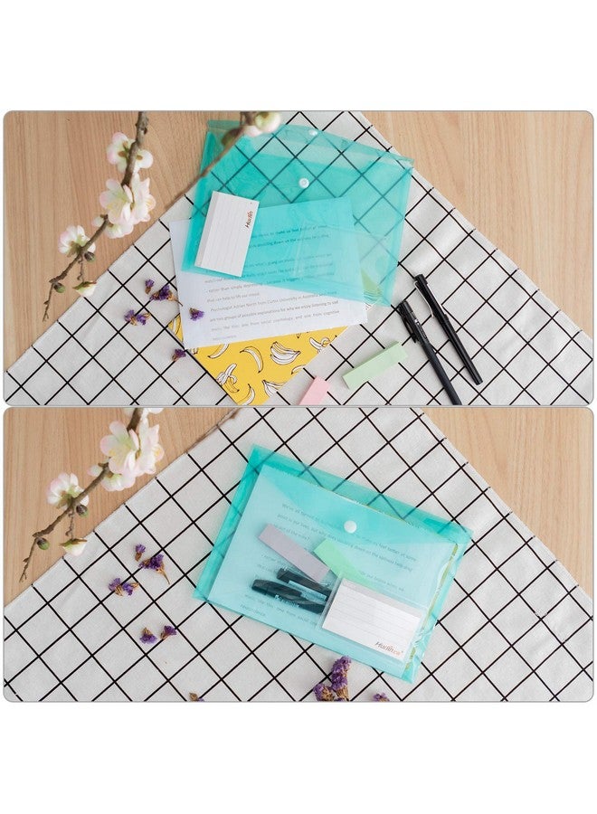 Acrux7 24Pcs A5 Poly Envelope Folders A5 Plastic Envelopes With Snap Closure Clear A5 Document Storage Folder With Pockets For School Home Work And Office Organization Multicolored - Image 5