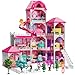 TEMI Villa Toys for 3 4 5 6 7 8 Years Old Girls 4 Storeys 10 Rooms Indoor Playset with 2 Dolls Figures Furniture and Accessories Pretend Girls Plays Building Toys Gifts - Image 2
