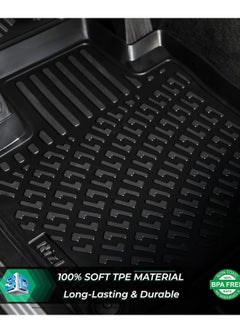 RIZLINER RizLiner Hyundai Tucson 2021-2023 Floor Mats 3D Custom Fit Compatible with  Car Mats Laser Measured 1st & 2nd Row Floor Liners All Weather Non-Slip (Black)  - Image 2