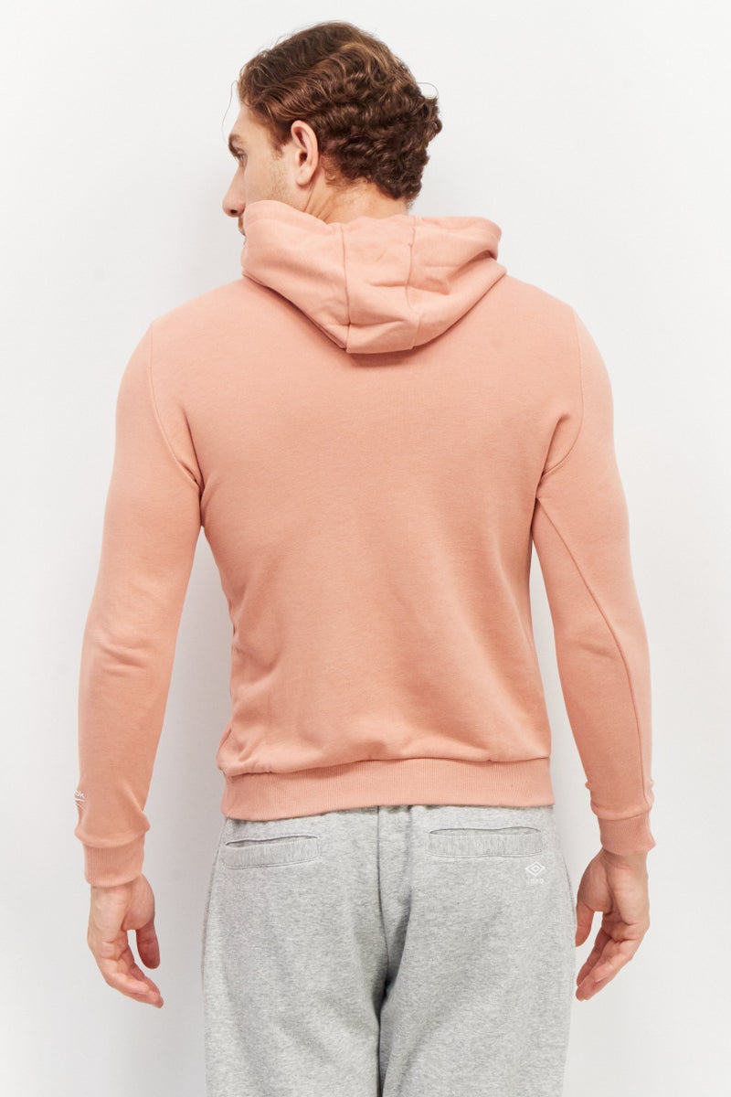 Reebok Men Sportswear Fit Brand Logo Drawstring Hoodies, Pink - Image 4