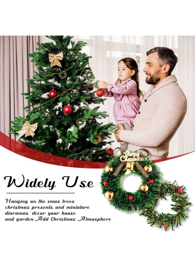 Mtlee 30 Pieces Dollhouse Miniature Christmas Wreath 1:12 Mini Dollhouse Accessories Mini Wreaths Farmhouse Mini Artificial Christmas Wreaths Ornaments For Dollhouse Windows Fireplace Kitchens Decorations - Image 5