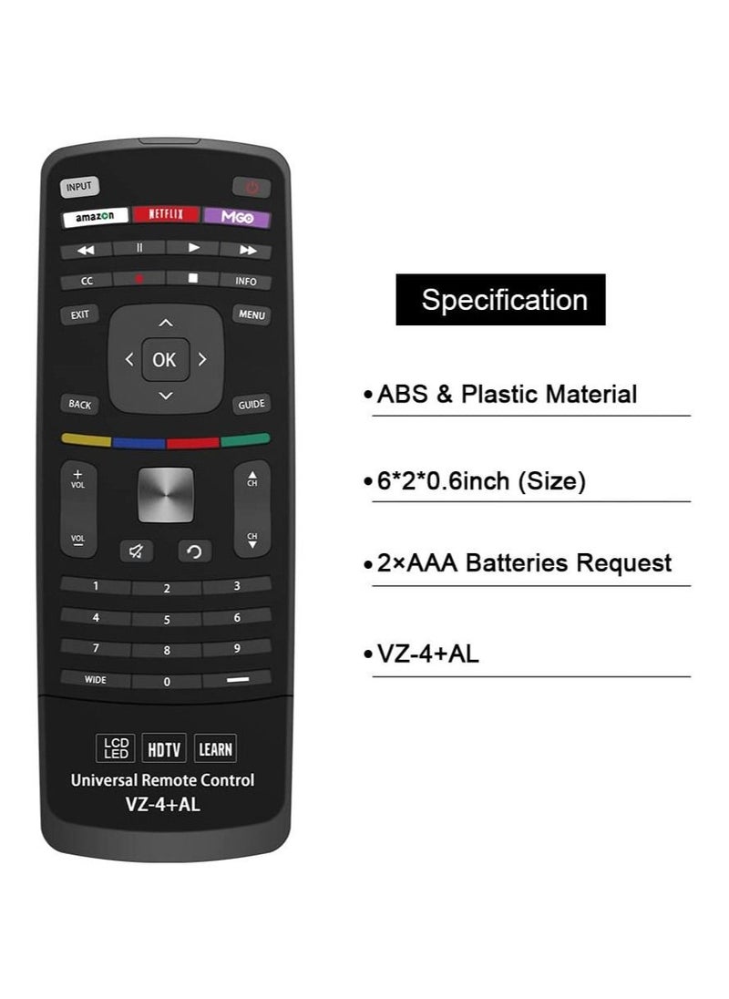 Universal Remote Control Compatible Replacement for Vizio E Series TV/M Series TV/HDTV/LCD/LED