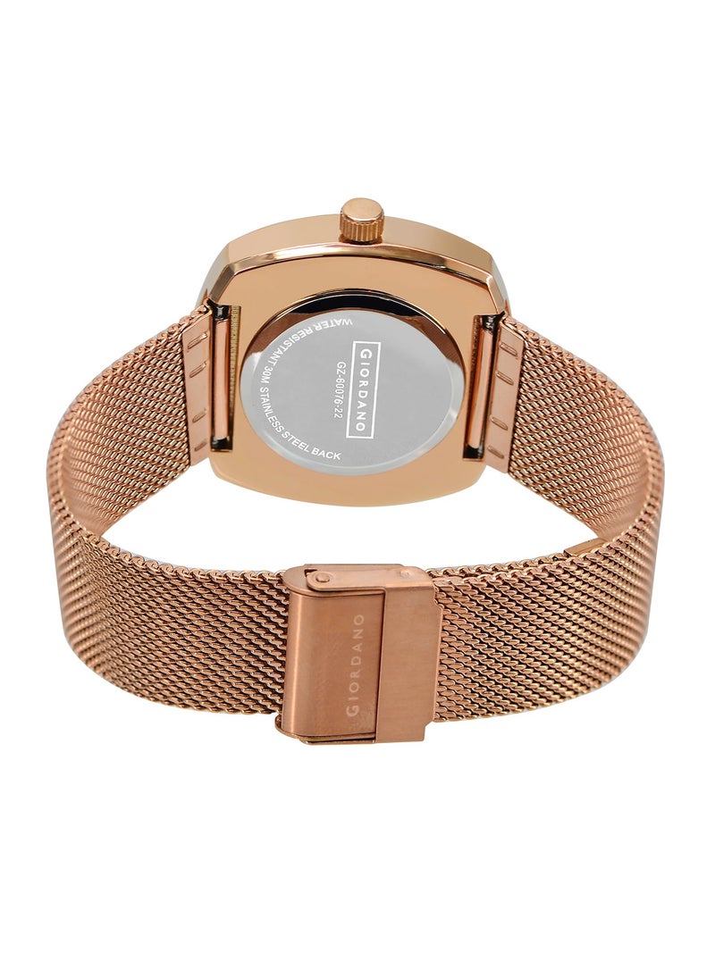 Giordano Analog Stylish Watch for Women Water Resistant Fashion Watch Round Shape with 3 Hand Mechanism Wrist Watch to Compliment Your Look/Ideal Gift for Female - GZ-60076-22 - Image 4