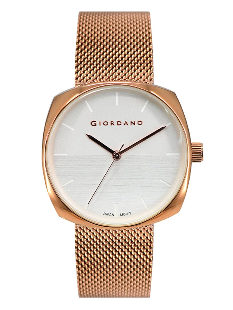 Giordano Analog Stylish Watch for Women Water Resistant Fashion Watch Round Shape with 3 Hand Mechanism Wrist Watch to Compliment Your Look/Ideal Gift for Female - GZ-60076-22 - Image 2