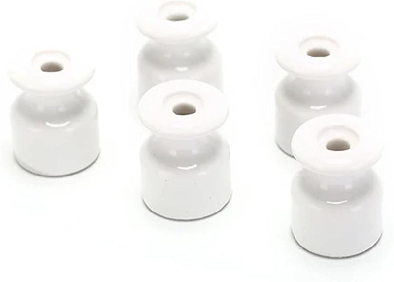 White Porcelain Insulators 10 Pieces Electrical Cable Fastening Accessories 1 9cmx2 4cm - Image 3