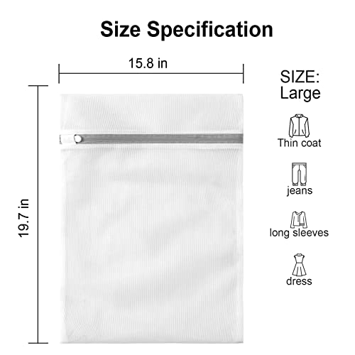 MDSXO 3 Pack Large Mesh Laundry Bags by MDSXO- Fine Durable Lingerie Delicates Bag for Washing Machine 16 * 20 inch [3 Pack] - Image 2