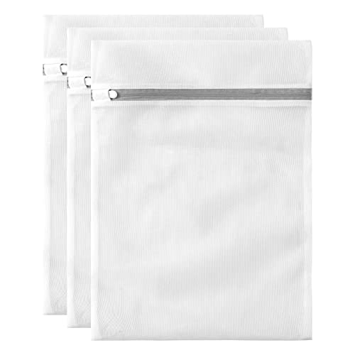 MDSXO 3 Pack Large Mesh Laundry Bags by MDSXO- Fine Durable Lingerie Delicates Bag for Washing Machine 16 * 20 inch [3 Pack] - Image 1