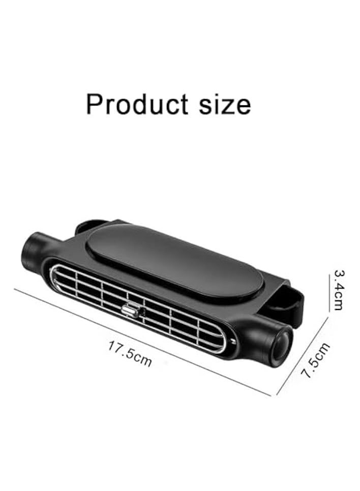 erorex Portable USB Car Seat Fan, Adjustable Upper and Lower Air Vents Headrest Car Fan with Twin Turbo and 3 Wind Speeds, Cooling Fan for Vehicles  - Image 2